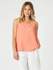 The Lino Button Back Cami - Papaya RC&CO
