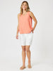 The Lino Button Back Cami - Papaya RC&CO