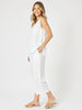 The Lino Button Back Cami - White