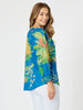 Tropics Floral Print Sheer Top - Blue/Multi RC&CO