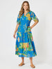 Tropics Floral Print Dress - Blue/Multi rc&co