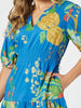 Tropics Floral Print Dress - Blue/Multi rc&co