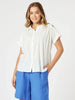 Tropical Embroidered Shirt - White 