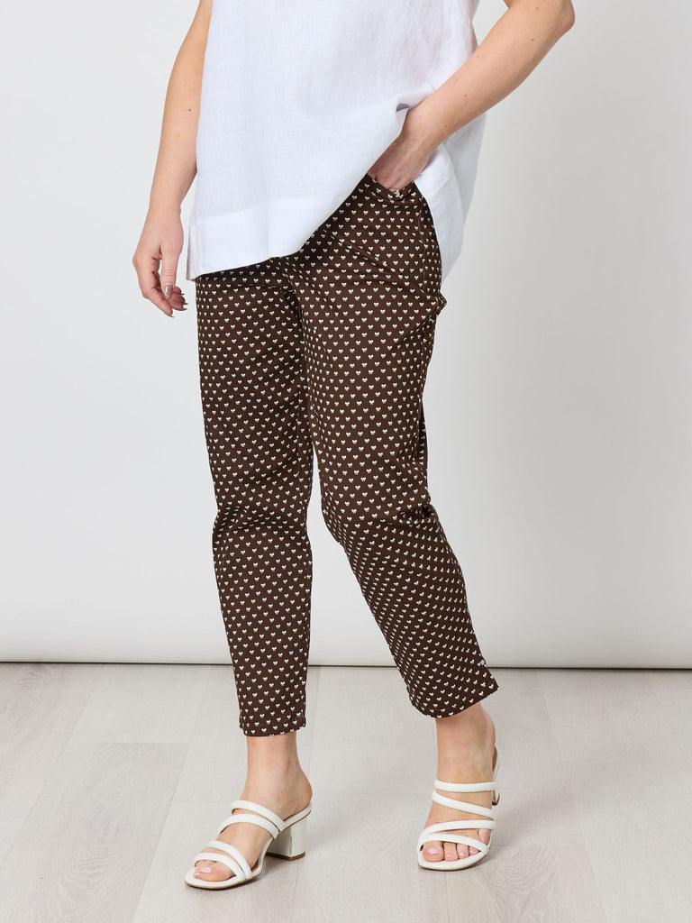 Small Bow Print Pant - Koko White RC&CO