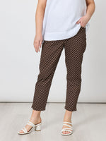 Small Bow Print Pant - Koko White