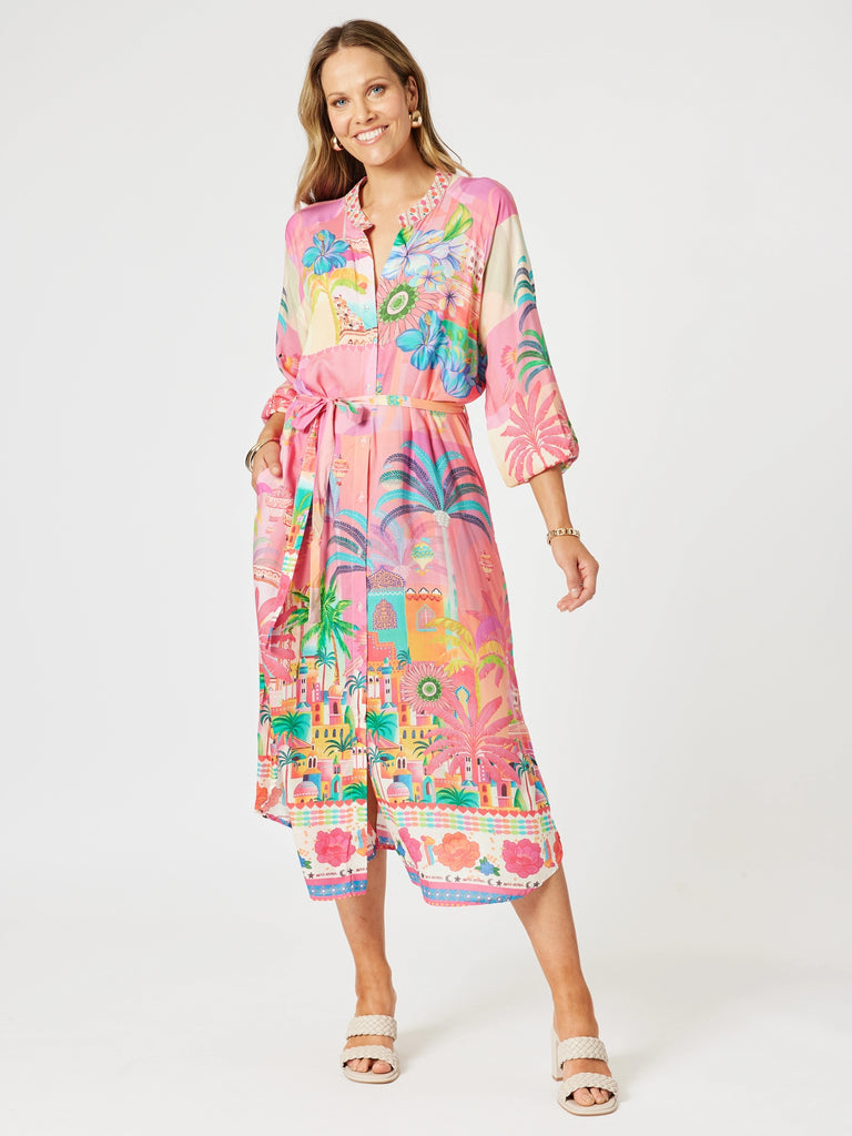 Mandalay Bay Print Dress - Pink/Multi rc&co
