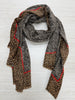 Animal Print Scarf - Red