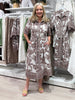 Palm Cove Shirt Dress - Espresso White