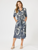 Palm Cove Print Button Dress - Navy Multi rc&co