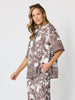 Palm Cove Print Shirt - Espresso White rc&co