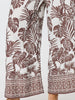 Palm Cove Print Wide Leg Pant - Espresso White rc&co