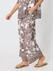 Palm Cove Print Wide Leg Pant - Espresso White rc&co