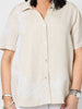 Lino Embroidered Shirt - Natural/White RC&CO