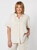 Lino Embroidered Shirt - Natural/White RC&CO