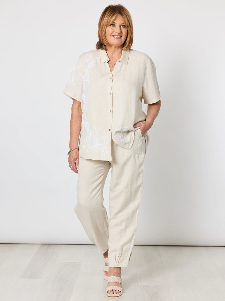 Lino Tapered Pant - Natural RC&CO