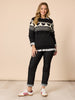 Aspen Heart Stripe Print Shirt - Black/White rc&co