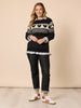 Aspen Hearts Knit - Black/Ivory