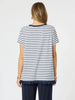 Frill Me Stripe Print Tee - Navy/White rc&co
