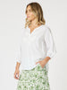 Coastal Embroidery Sheer Top - White rc&co