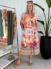 Passport Print Dress - Sunset Multi