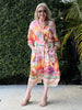 Passport Print Dress - Sunset Multi