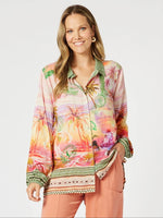 Passport Print Shirt - Sunset Multi