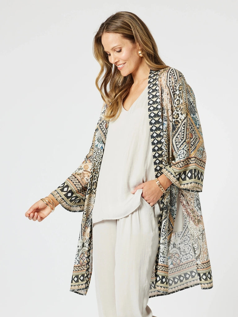 Emerson Animal Print Kimono - Animal rc&co
