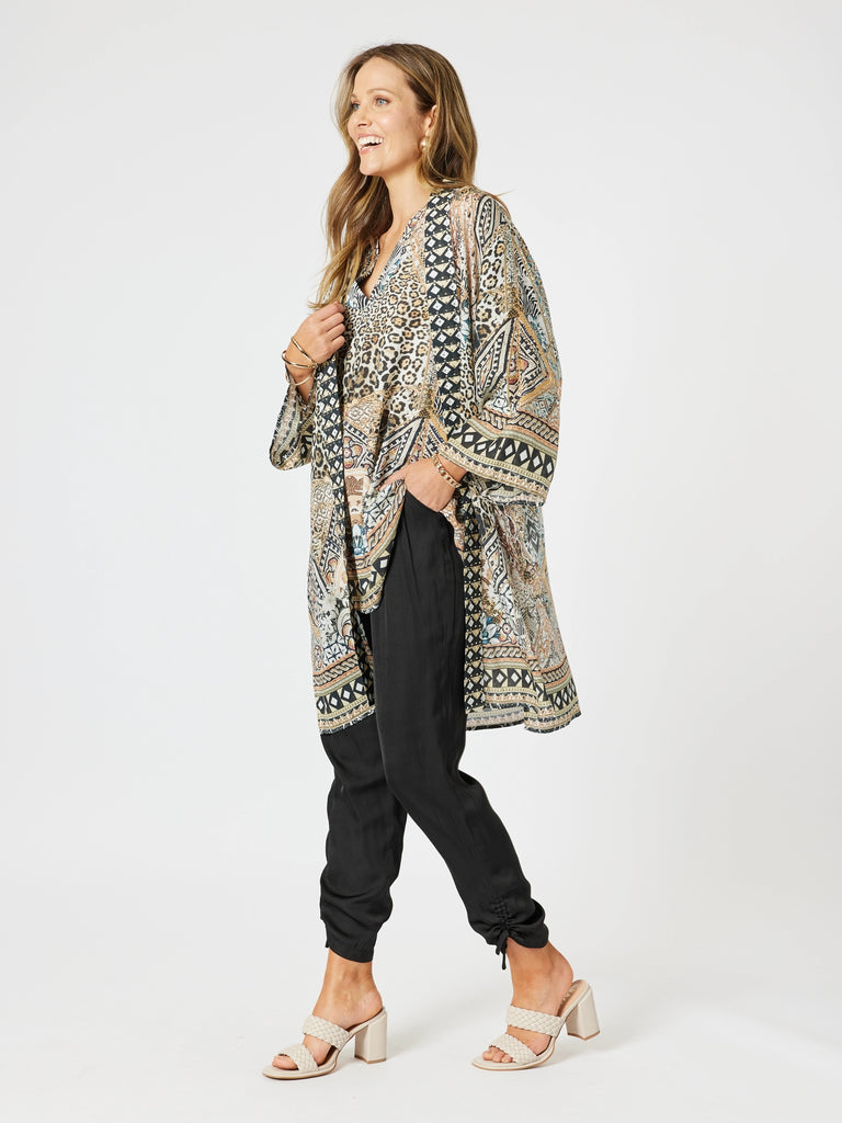 Emerson Animal Print Kimono - Animal rc&co