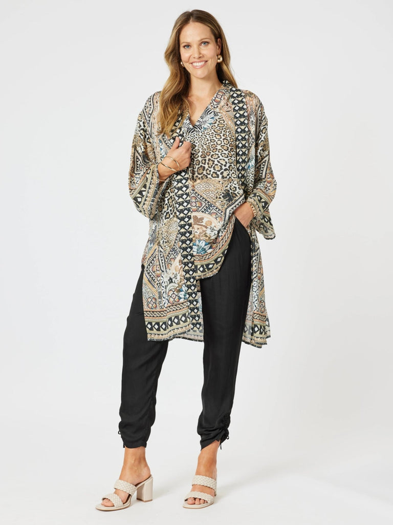 Emerson Animal Print Kimono - Animal rc&co