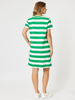 Heart Stripe Print Dress - Elm White rc&co
