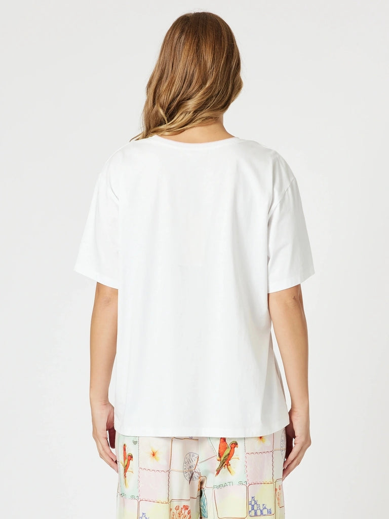 Capri Print Tee - White RC&CO