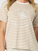 Cote D Azur Stripe Print Tee - Natural/White rc&co