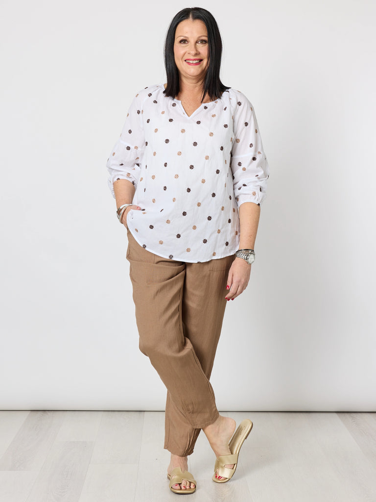 Lino Tapered Pant - Nutmeg RC&CO