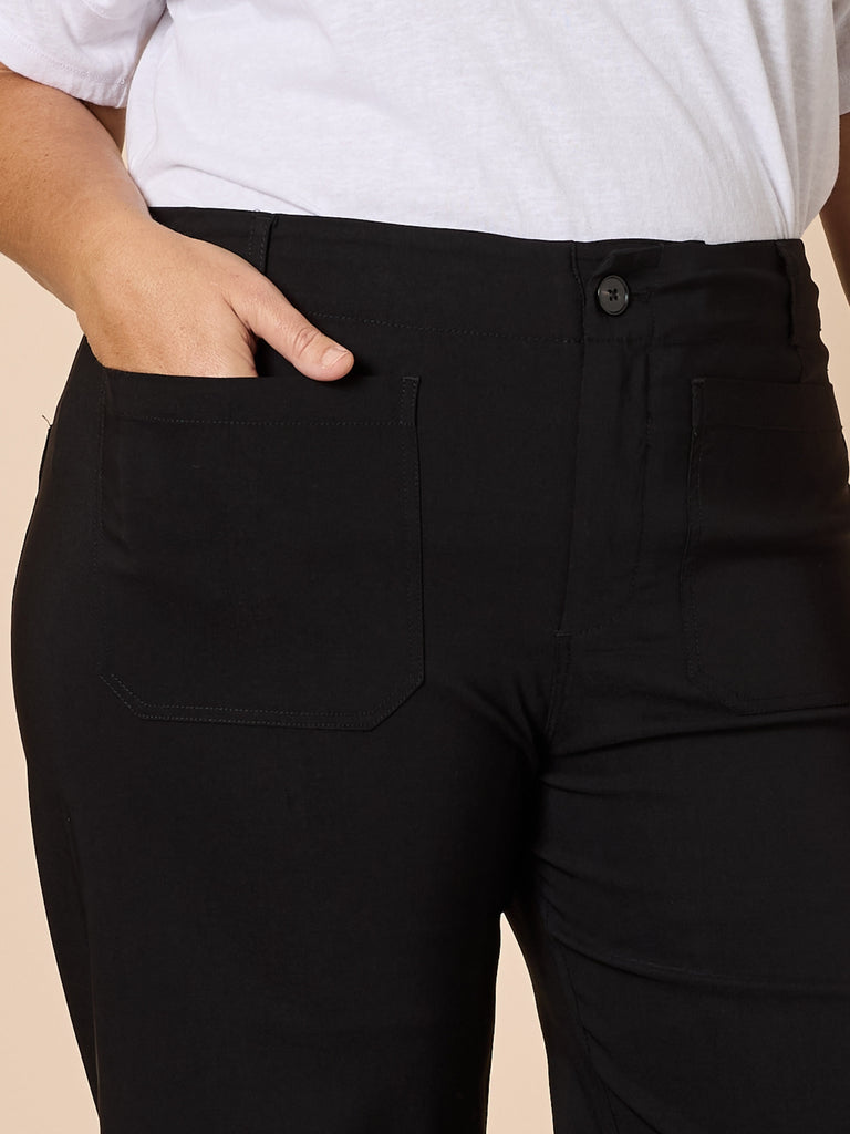 Marine Wide Leg Pant - Black RC&CO