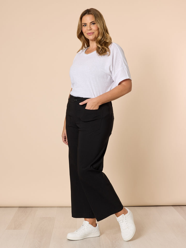 Marine Wide Leg Pant - Black RC&CO