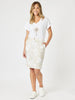 Morro Bay Floral Print Skirt - Natural/White rc&co