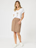 Stitch Hem Detail  Skirt - Nutmeg RC&CO