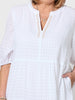Mykonos Embroidered Dress - White/Gold RC&CO