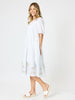 Mykonos Embroidered Dress - White/Gold