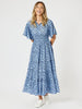 Blue Cockatoo Print Dress - Blue rc&co