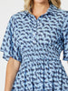 Blue Cockatoo Print Dress - Blue rc&co