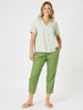 Piper Stripe Print Shirt - Sage/White rc&co