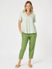 Piper Stripe Print Shirt - Sage/White rc&co