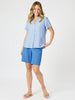 Piper Stripe Print Shirt - Blue/White