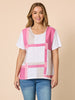 Geometric Print Top - White/Pink RC&CO