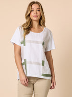 Geometric Top - White Basil