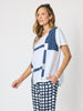 Geometric Top - White/Silver rc&co