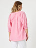 Pina Colada Embroidered Top - Pink Green rc&co