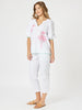 Santorini Cotton Capri Pant -  White rc&co