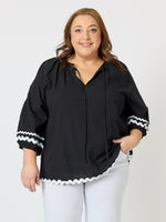 Ric Rac Top - Black
